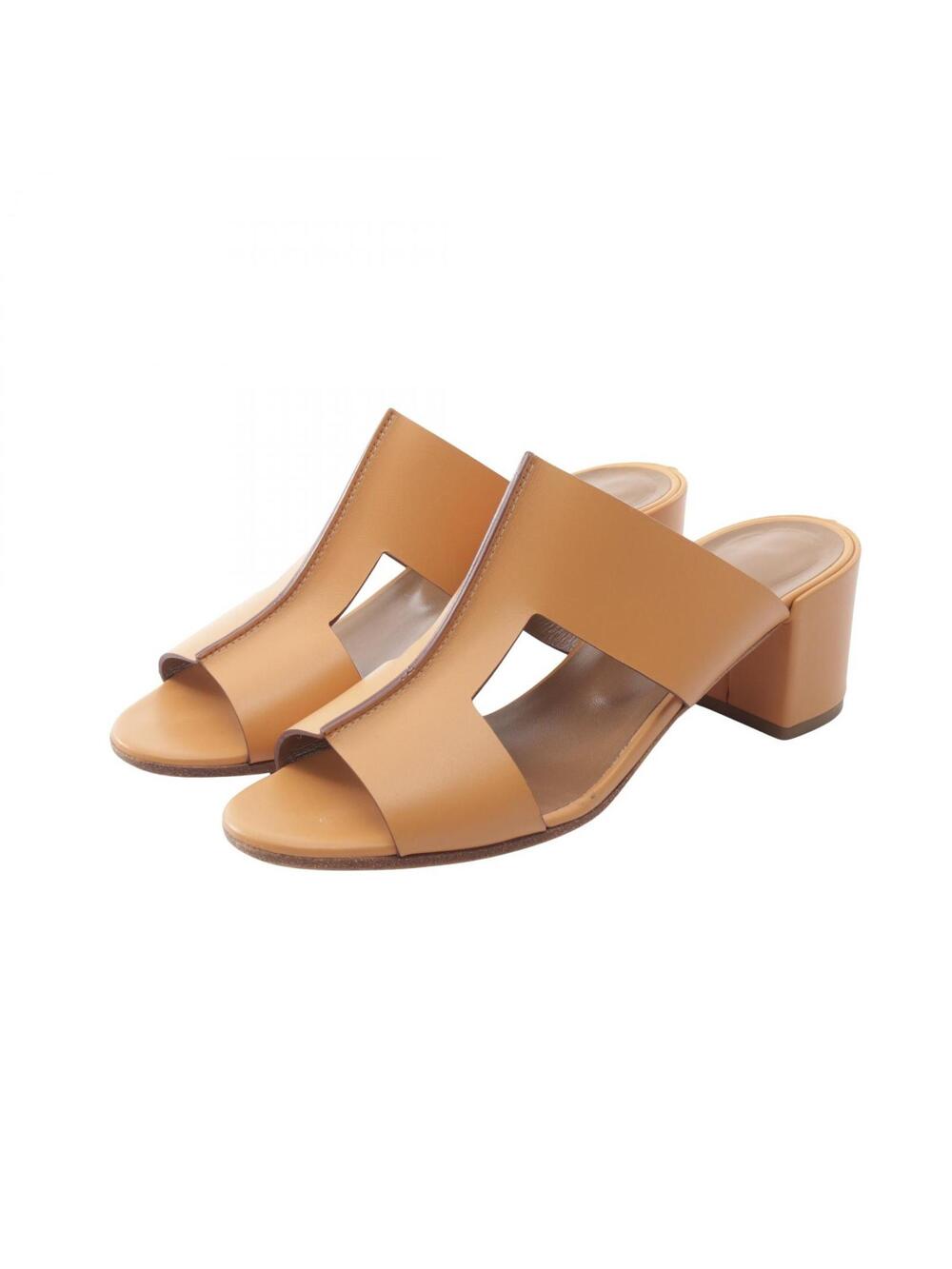 Hermes Ostia Sandals Heels Shoes #37 #373671H52B